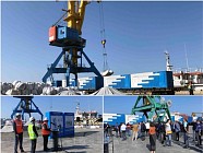 Оқтов порти орқали биринчи ўзбек транзит юклари ишга туширилди 