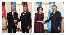 Мирзиеев встретился с президентом Афганистана и заместителем генсека ООН в Бишкеке